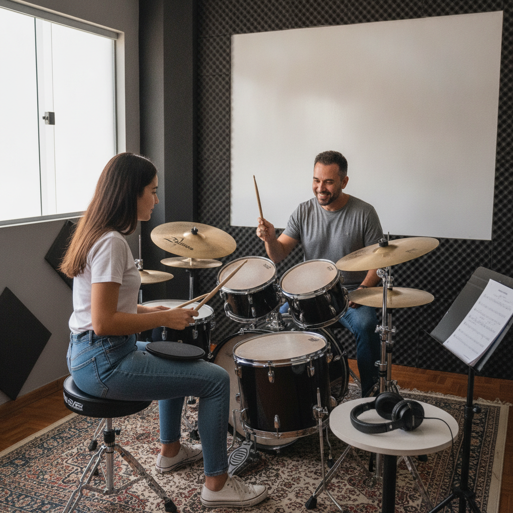 Aulas de Bateria para Iniciantes em Goiânia: O Que Esperar