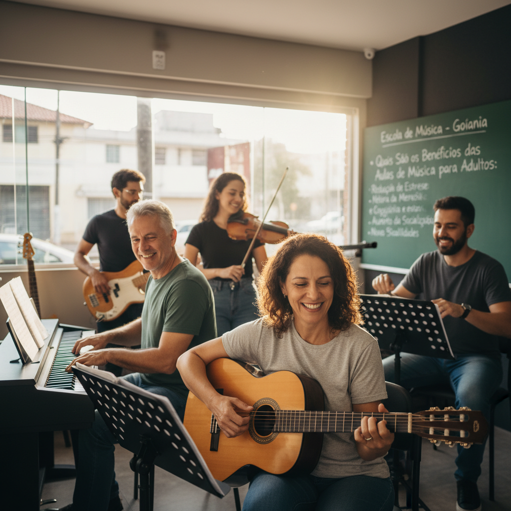 Benefícios das Aulas de Música para Adultos em Goiânia