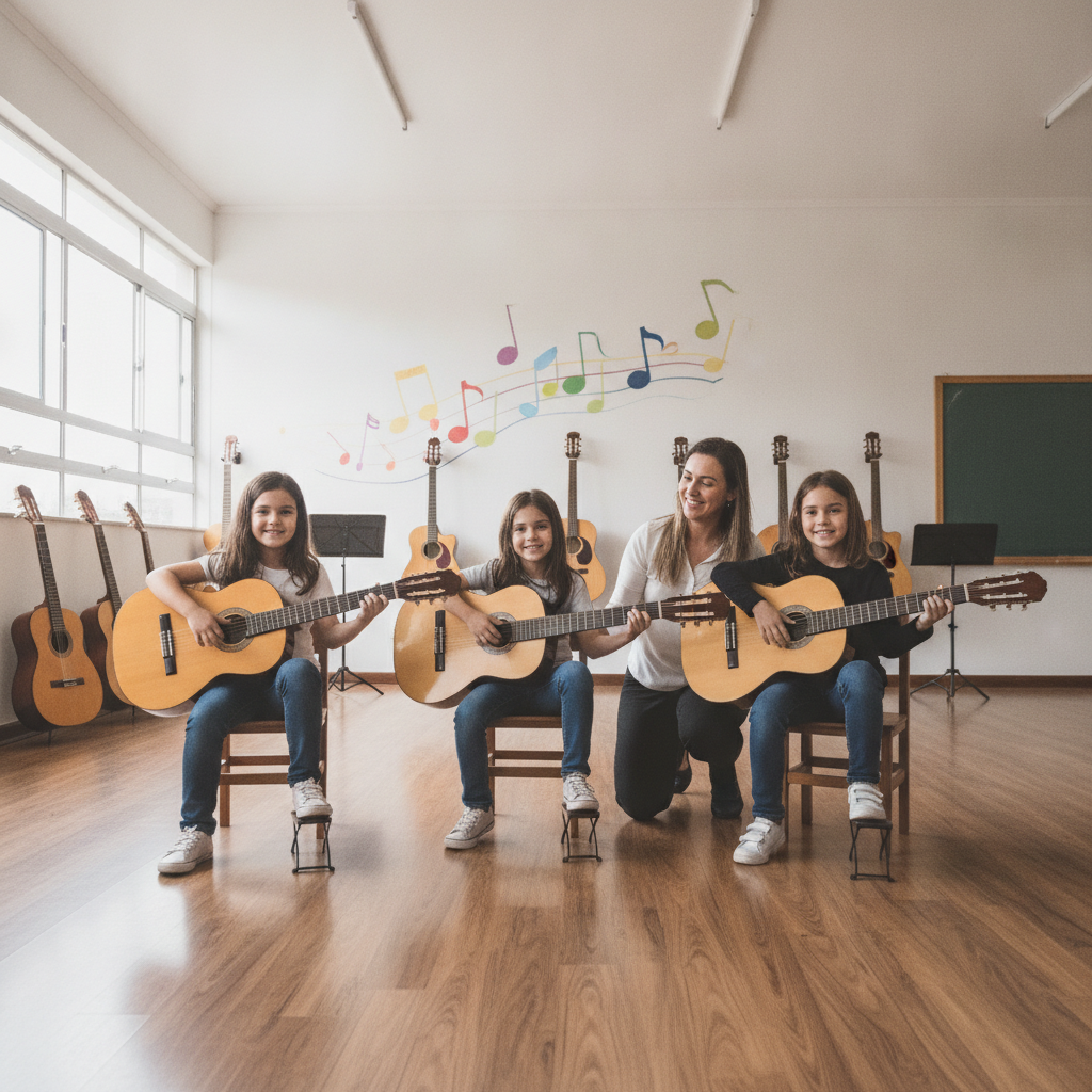 Benefícios das Aulas de Violão para Crianças em Goiânia