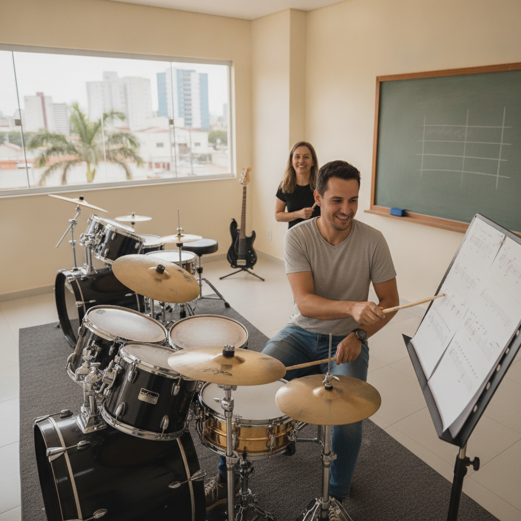 Benefícios de Aprender Bateria para Adultos em Goiânia