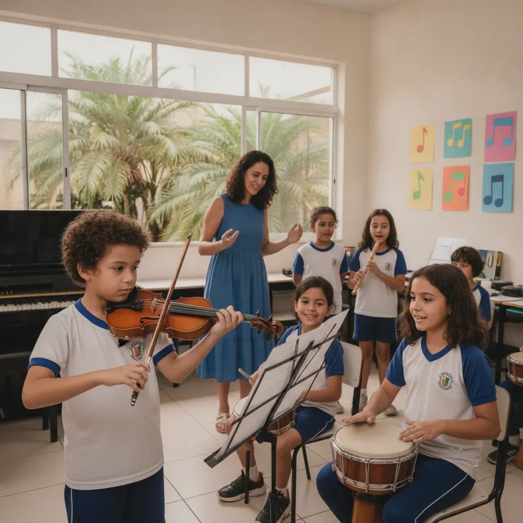Como a Música Ajuda no Desempenho Escolar das Crianças em Goiânia