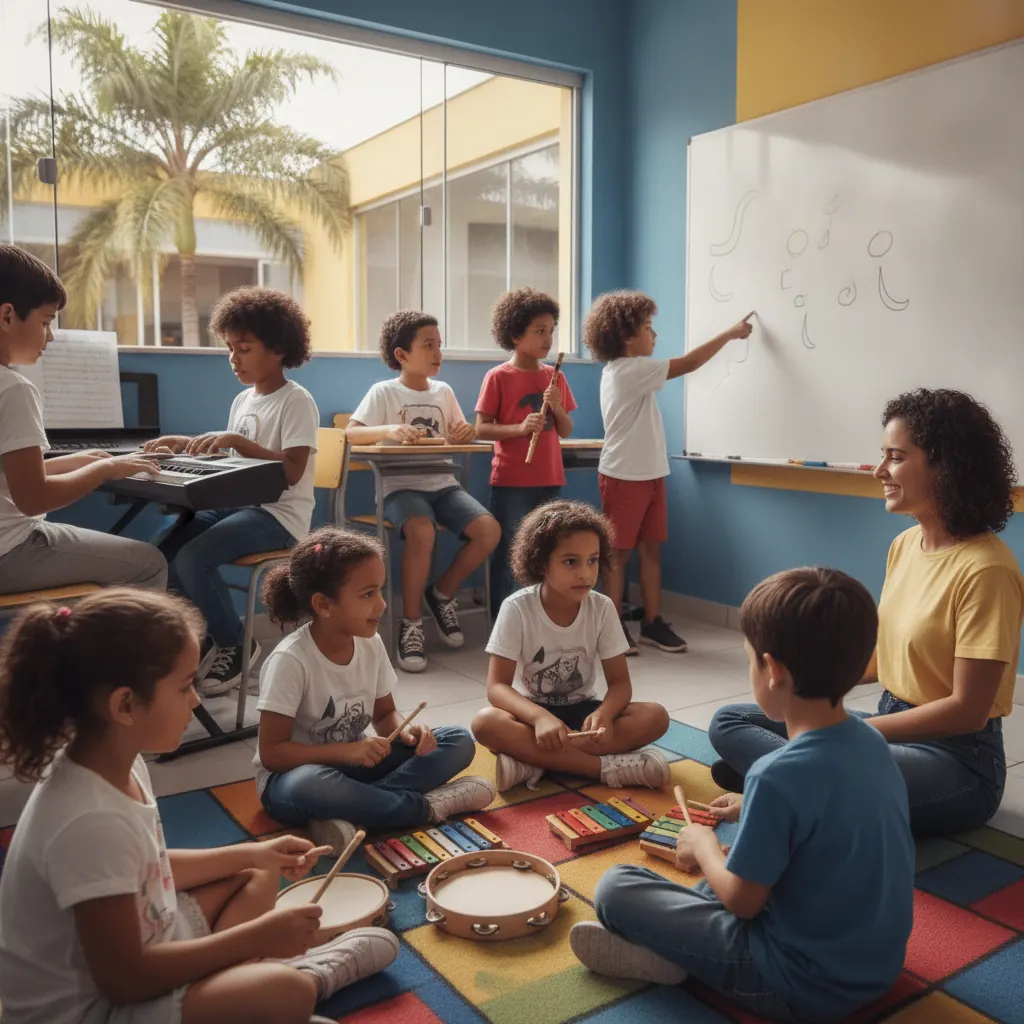 Como a Música Melhora a Memória e Concentração de Crianças em Goiânia