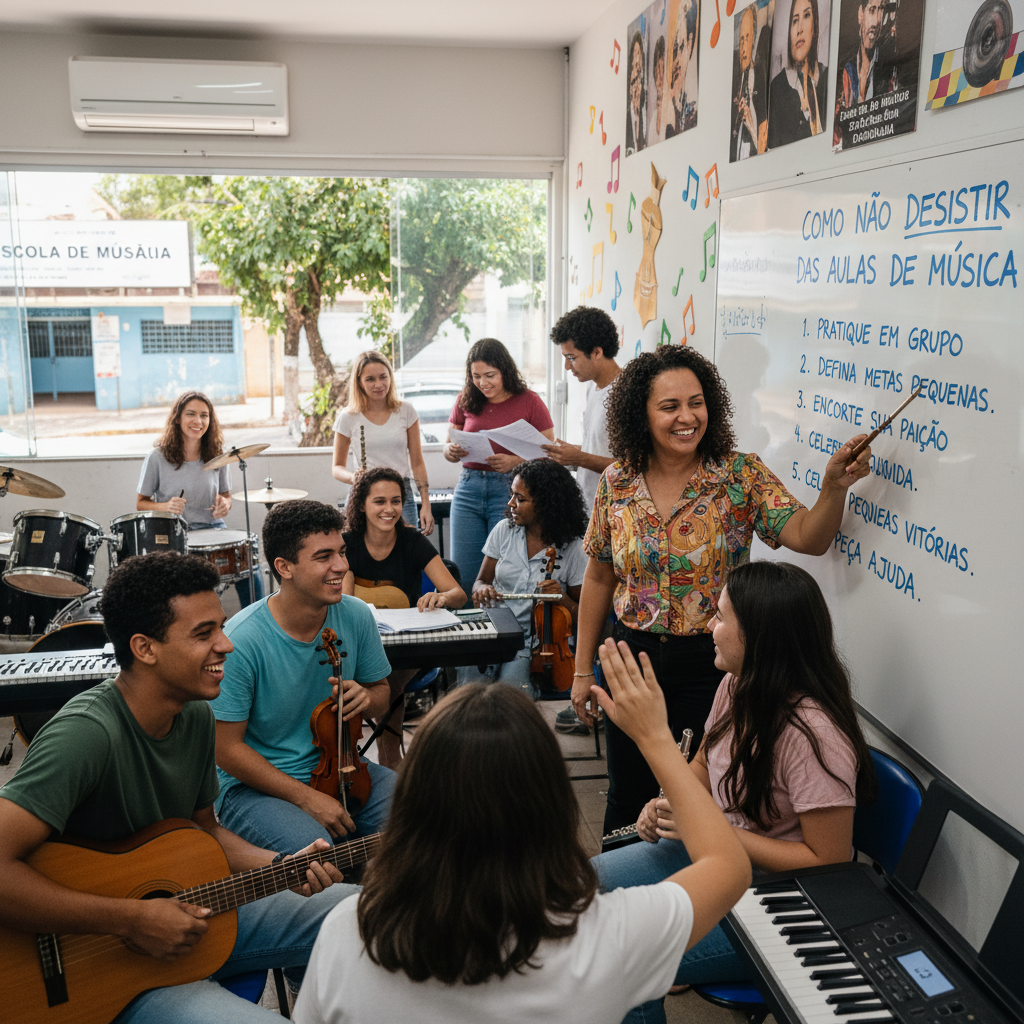 Como Manter Motivação para Estudar Música em Goiânia